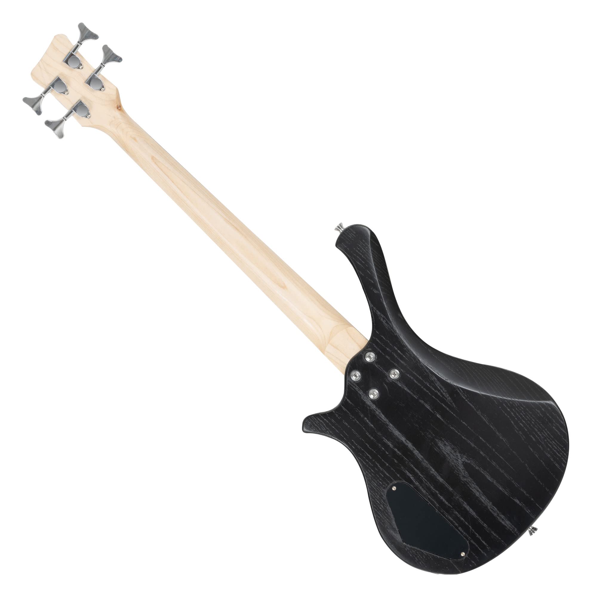 Rocktile TB-4 MBK Traveler E-Bass - 4-saitiger E-Bass im Reiseformat - Body: Erle, Hals: Ahorn - Griffbrett: Technical Ebony - 2 Single Coil-Tonabnehmer - Matte Black