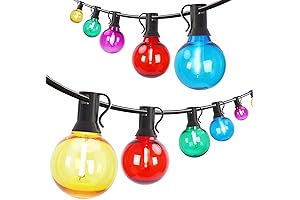 Afirst Colored Outdoor String Lights 25FT