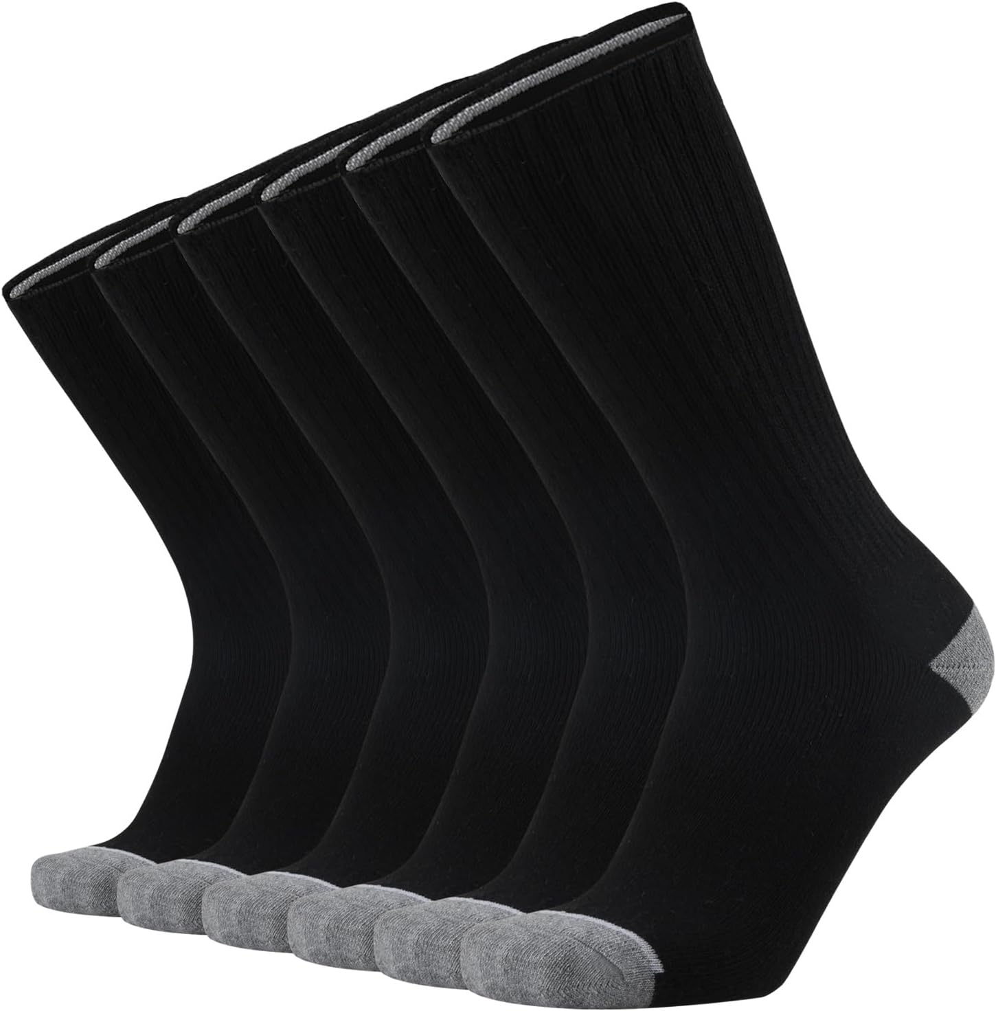 KMM Men Cotton Full Thick Cushion Crew Socks Moisture Control Heavy Duty Work Boot Warm Thermal Wicking Sweat Anti Blisters