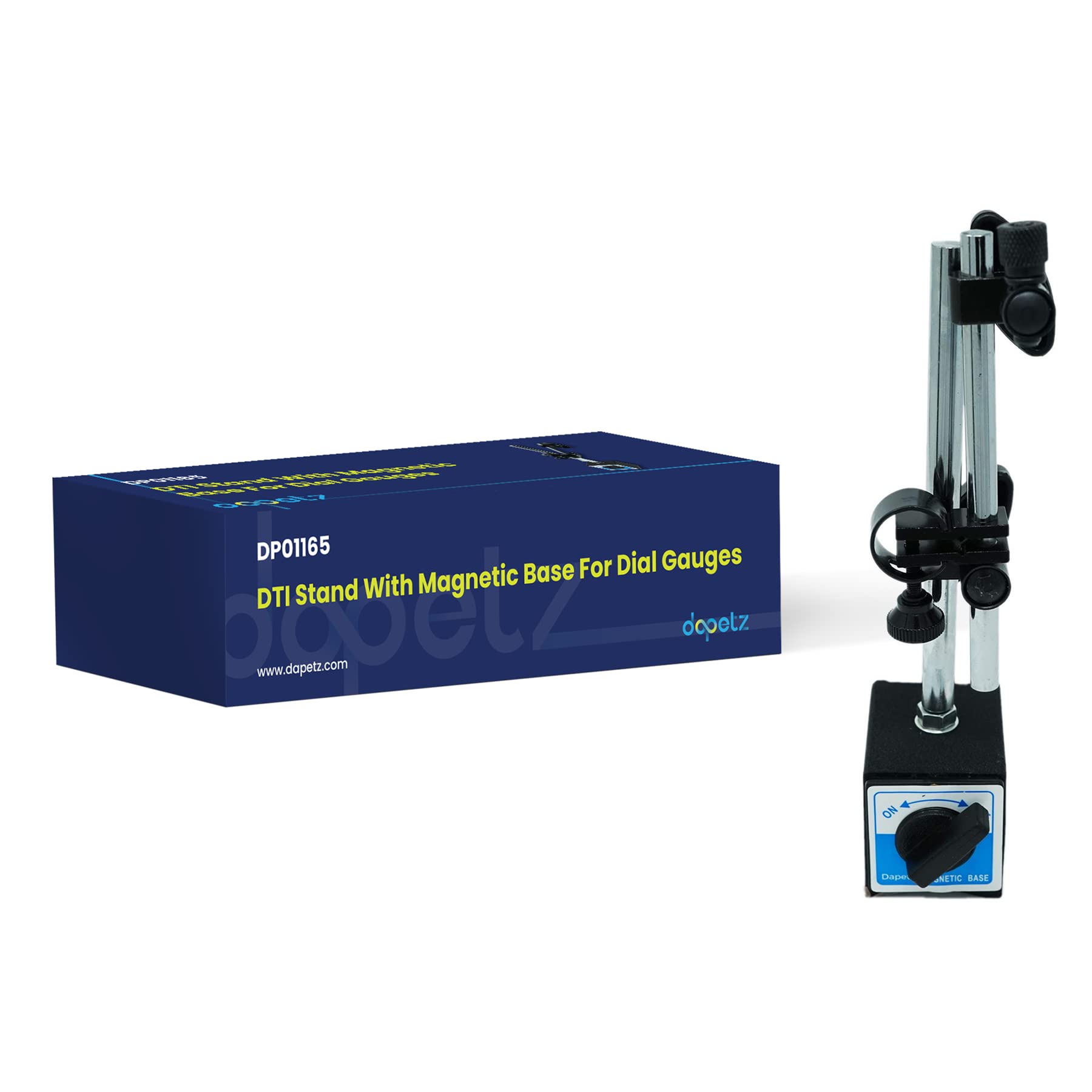 Dapetz ® Magnetic Base Stand for Digital Dial Indicator Gauge 60KG Pull Stand Engineers Stand Holder Set for Dial Test Indicator DTI Gauge