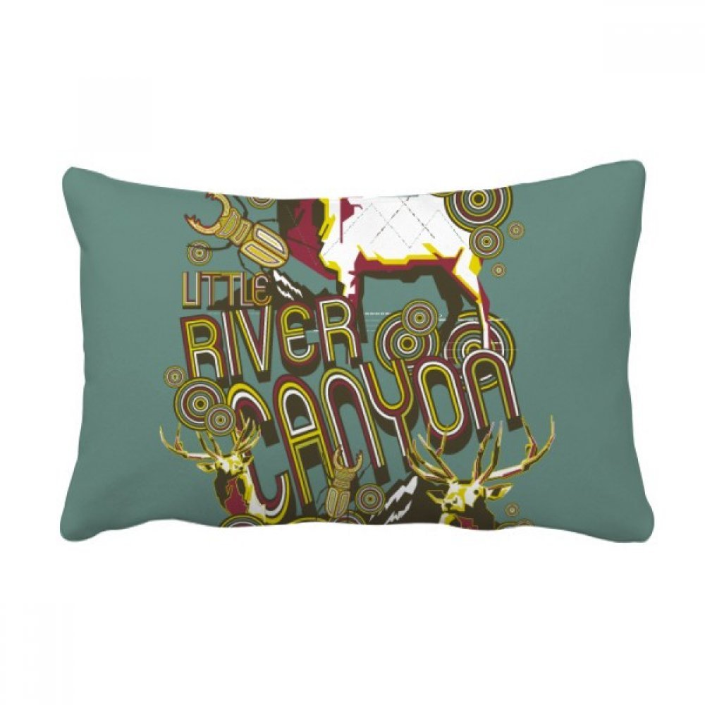 Coussin de décoration motif renne artistique, idée cadeau originale 16x24