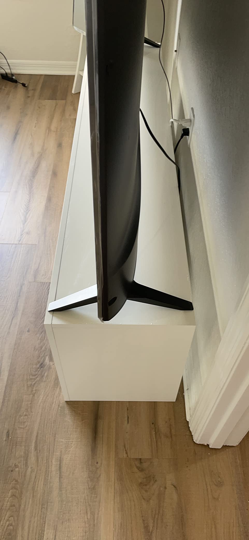 37/mo Finance Tantmis Black LED TV Stand for 55/65/70/75 inch TV, TV