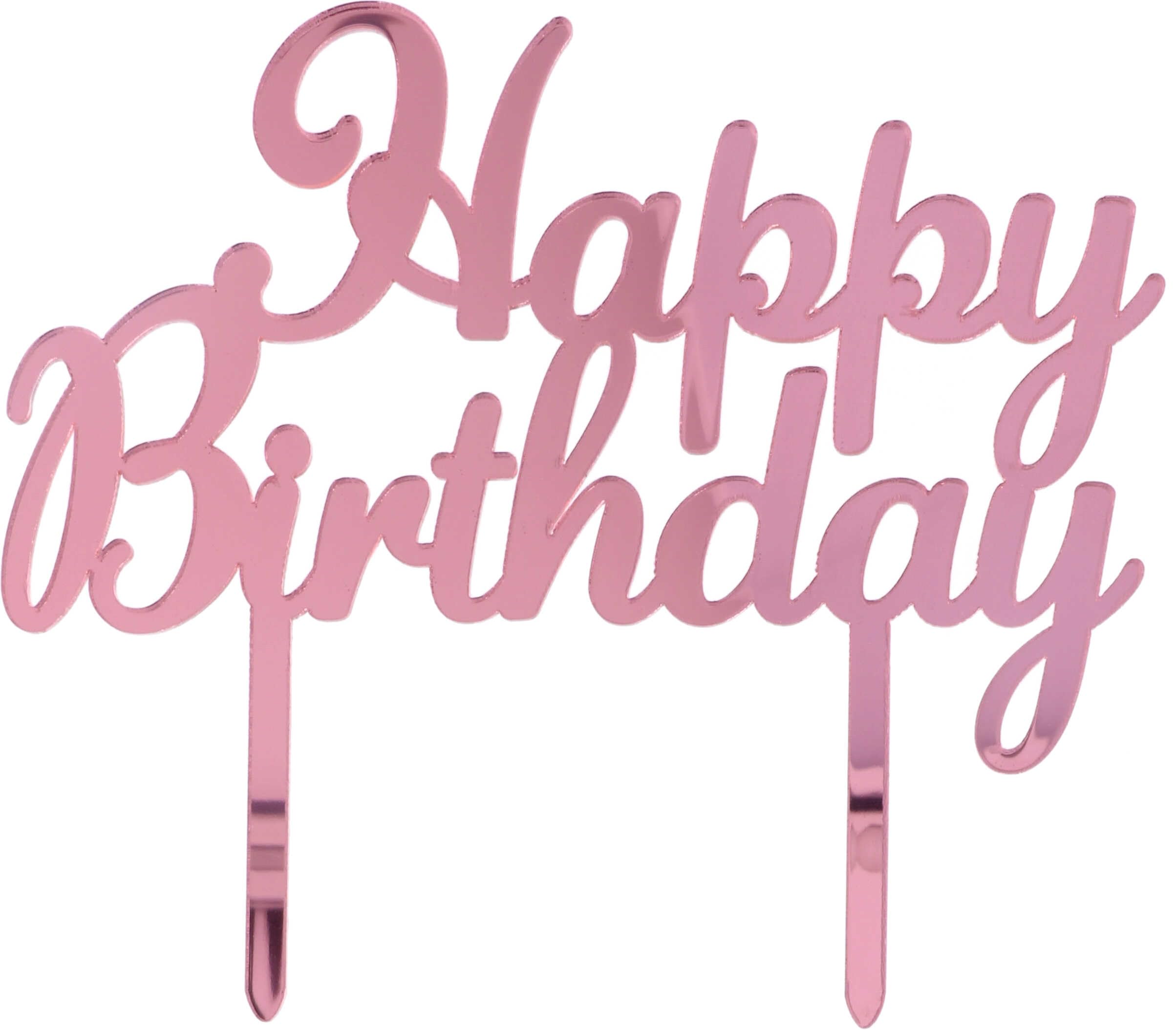 Happy BirtHDAY Cake Topper Pink Gold