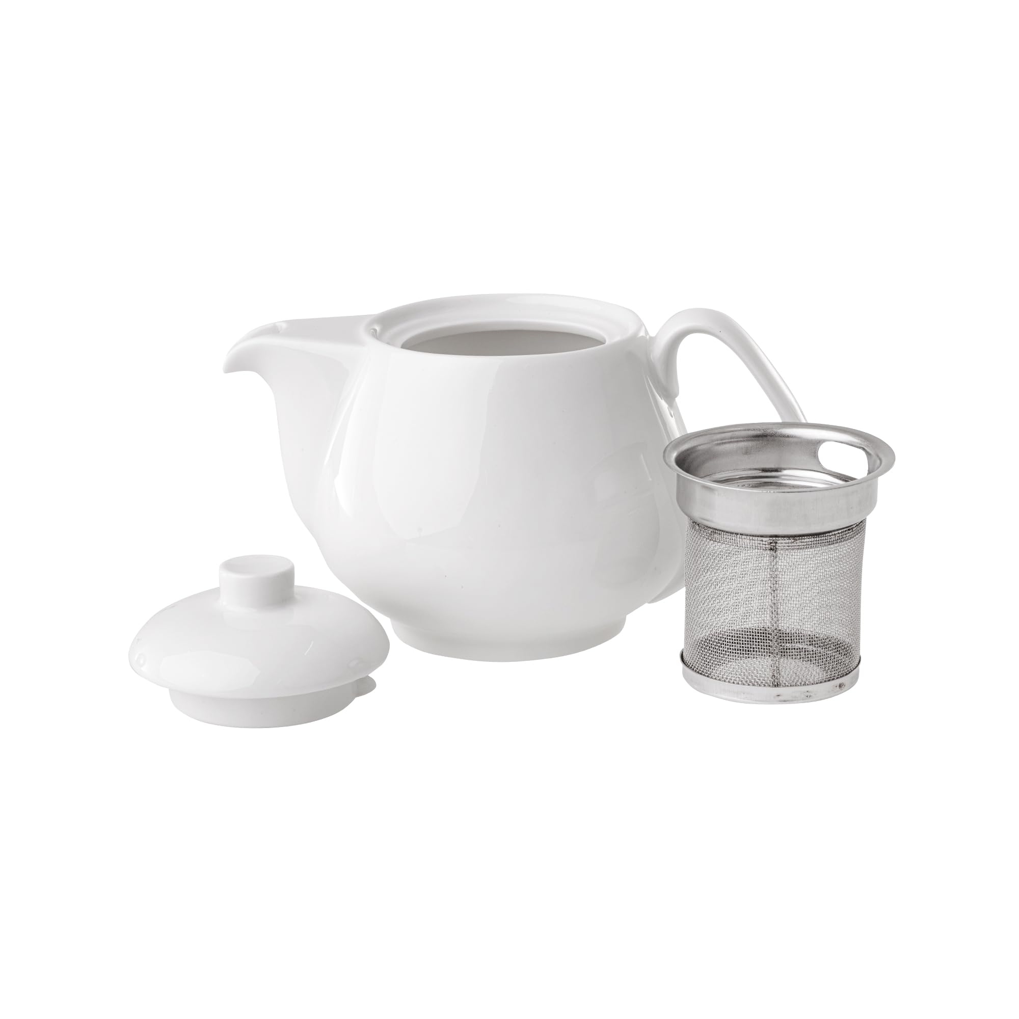 AMBITION Teekanne mit Siebeinsatz 450 ml Salsa Porzellankanne Spülmaschine & Mikrowelle