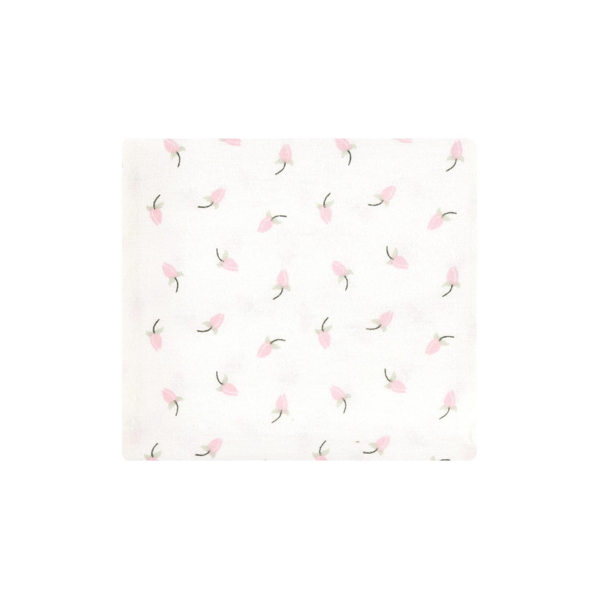Hudson Baby Unisex Baby Cotton Flannel Receiving Blankets, Blush Rose, One Size