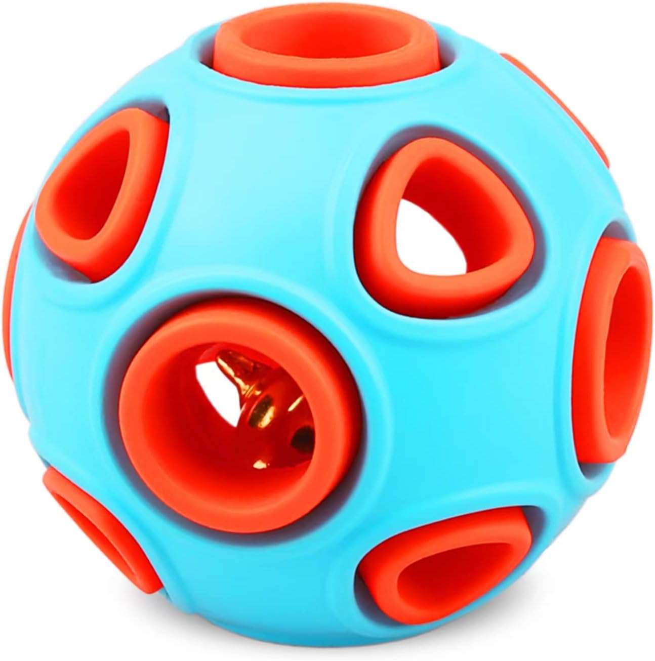AAfree Dog Toy Balls for Puppy with Bell Sound, Puppy Chew Toys for Puppies Teething Small Dogs, 2”Interactive Pet Chew Toys for Small Dog