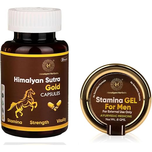 Himalayan Sutra Gold Capsules 30 Pack & Gel 8g Combo - Men