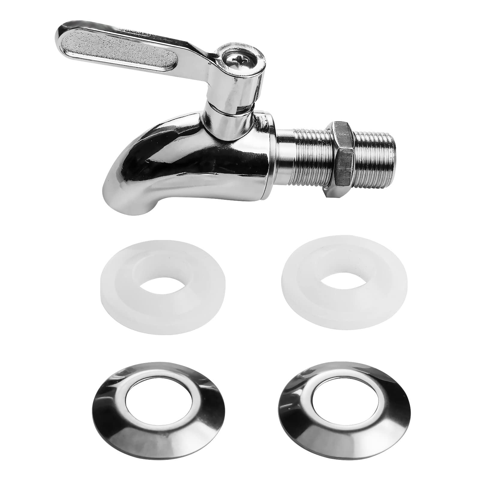 Espiga de repuesto para dispensador de bebidas, llave de acero inoxidable para dispensador de bebidas, grifo dispensador de agua, grado alimenticio, con tapa antiobstrucción (1 paquete)