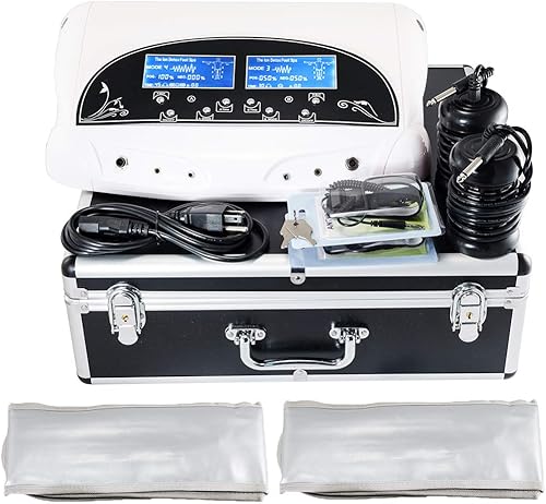 iMeshbean Máquina de baño de desintoxicación de pies de iones iónicos, sistema de hidrógeno negativo de limpieza profesional para usuarios duales