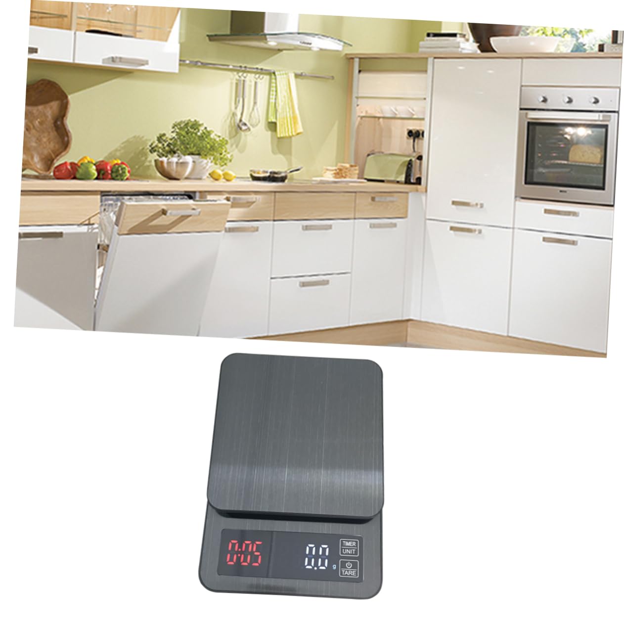 Ciieeo 3kg Báscula De Café Digital Portátil Ultradelgada Multifunción Fácil De Limpiar Pantalla Grande Para Té Cocina y Alimentos Báscula Electrónica