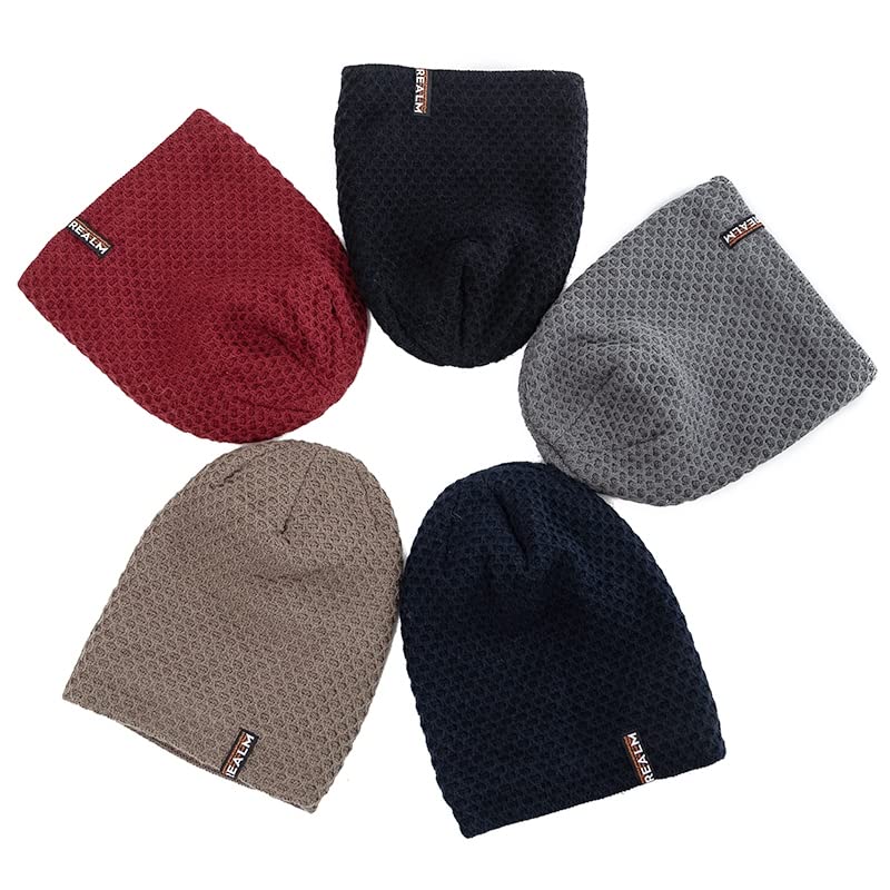 Sombreros unisex de invierno para hombres y mujeres Gorro de esquí cálido para decoración de letras con forro térmico, azul marino, Talla única