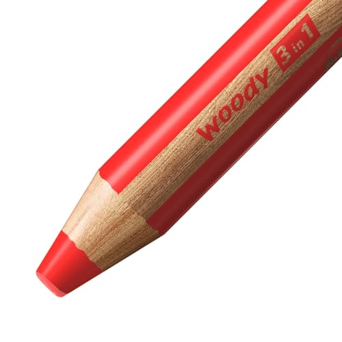 Image of STABILO Multi-talented Pencil woody 3-in-1 ARTY wallet of 18 assorted colours + sharpener & brush, Multicolor, xxx-large (880 /18-1-20)