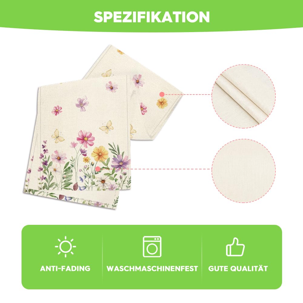 Runner Da Tavolo A Forma Di Farfalla - 40x240 Cm, Poliestere, Decorativo Per Primavera/Estate - Foto 2