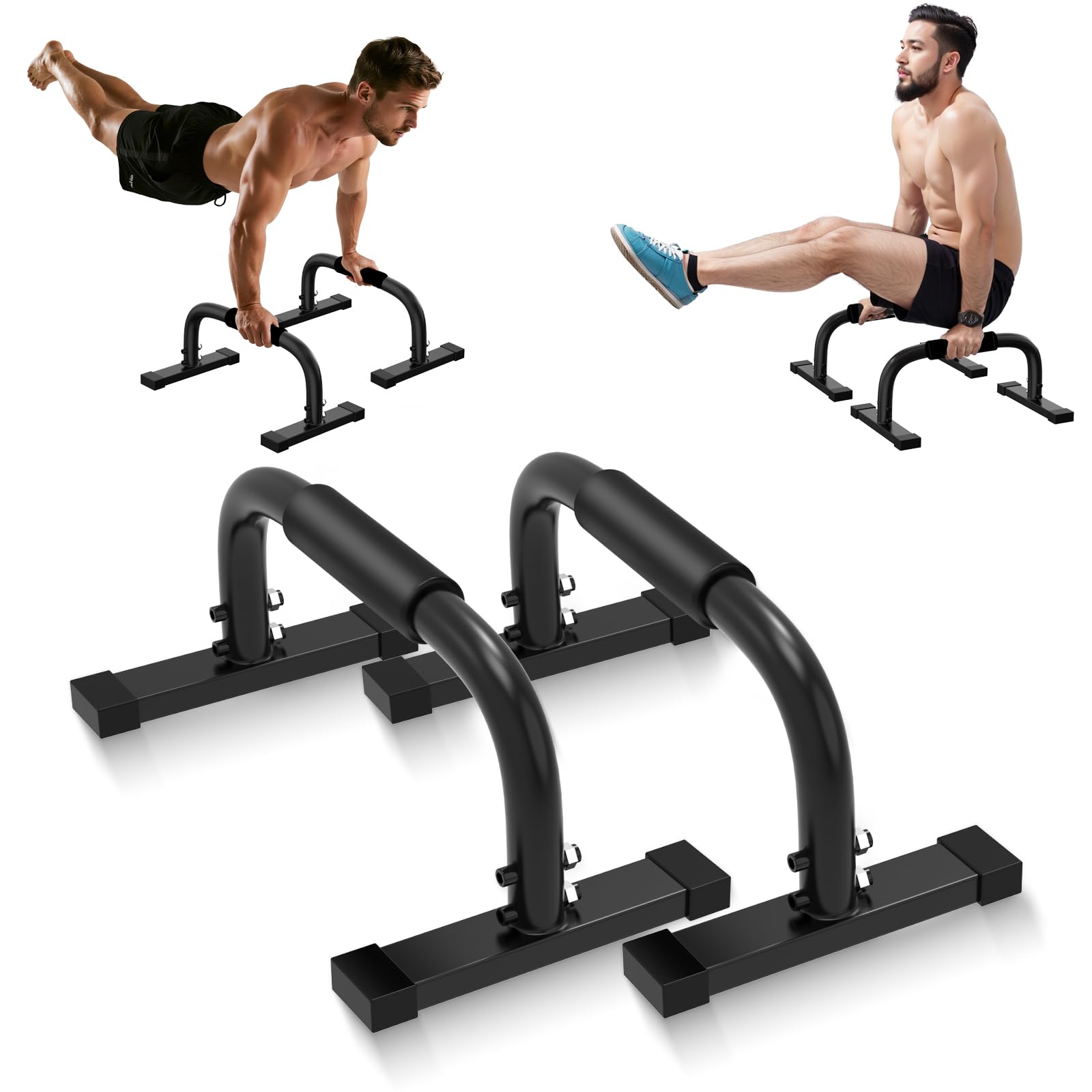 Parallettes Calisthenics, Barres de Parallettes de Gymnastique, 10.2 in High 300Kg/661lbs Weight Parallettes Push Up Bars pour L-Sit/Dip Bar/Équipement de Musculation/Exercice de Fitnes