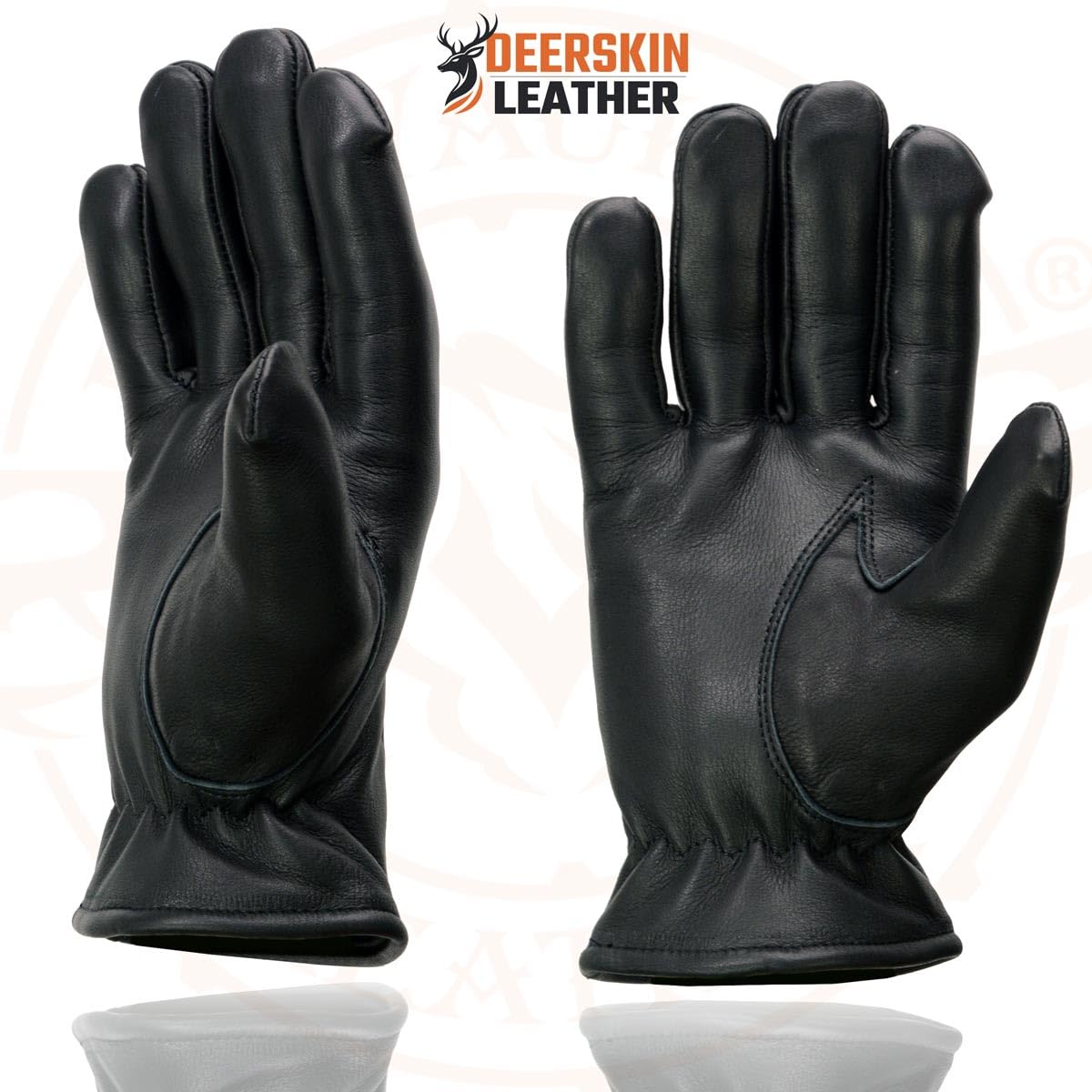 Milwaukee Leather SH865 Men's Black Welted Deerskin Thermal Lined Gloves