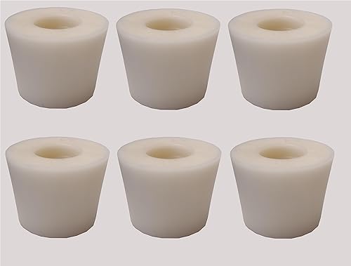 North Mountain Supply Tapón de goma #6.5, diseñado con resistencia al deslizamiento, uso con esclusas para fermentación, paquete de 6