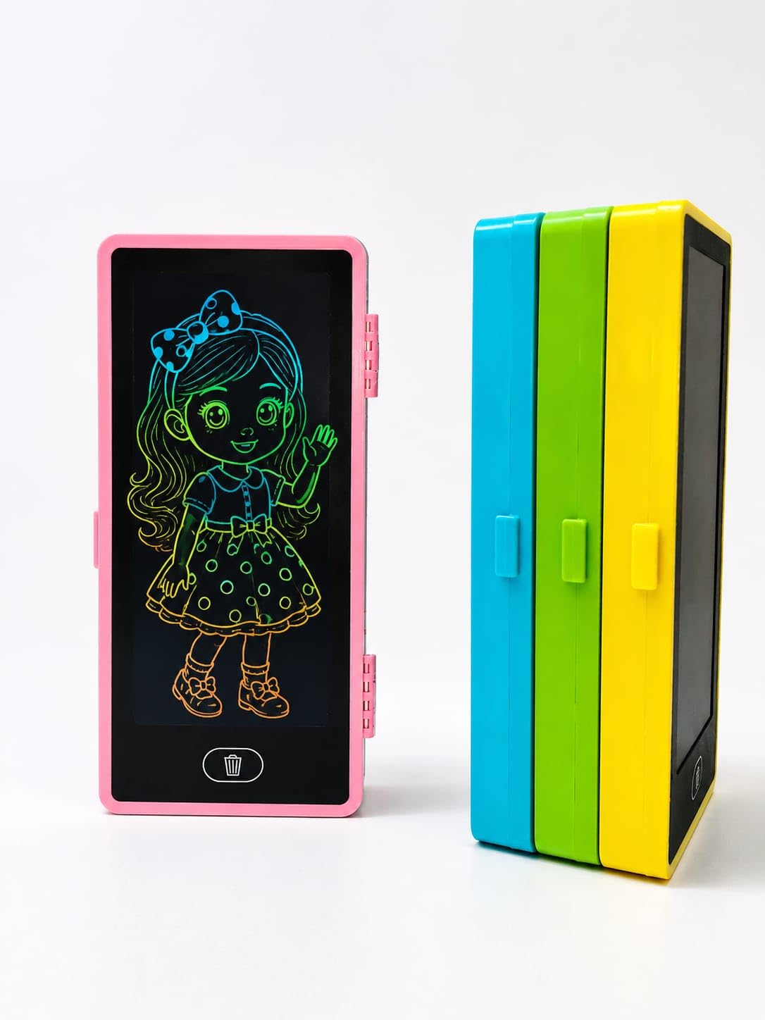 LCD Writing Tablet Pencil Box for Kids, 3-in-1 Smart Pencil Case with Reusable Drawing Board, Erasable Writing Pad, School Stationery Organizer, Lightweight Gift for Boys & Girls (Multicolor)-picture-14