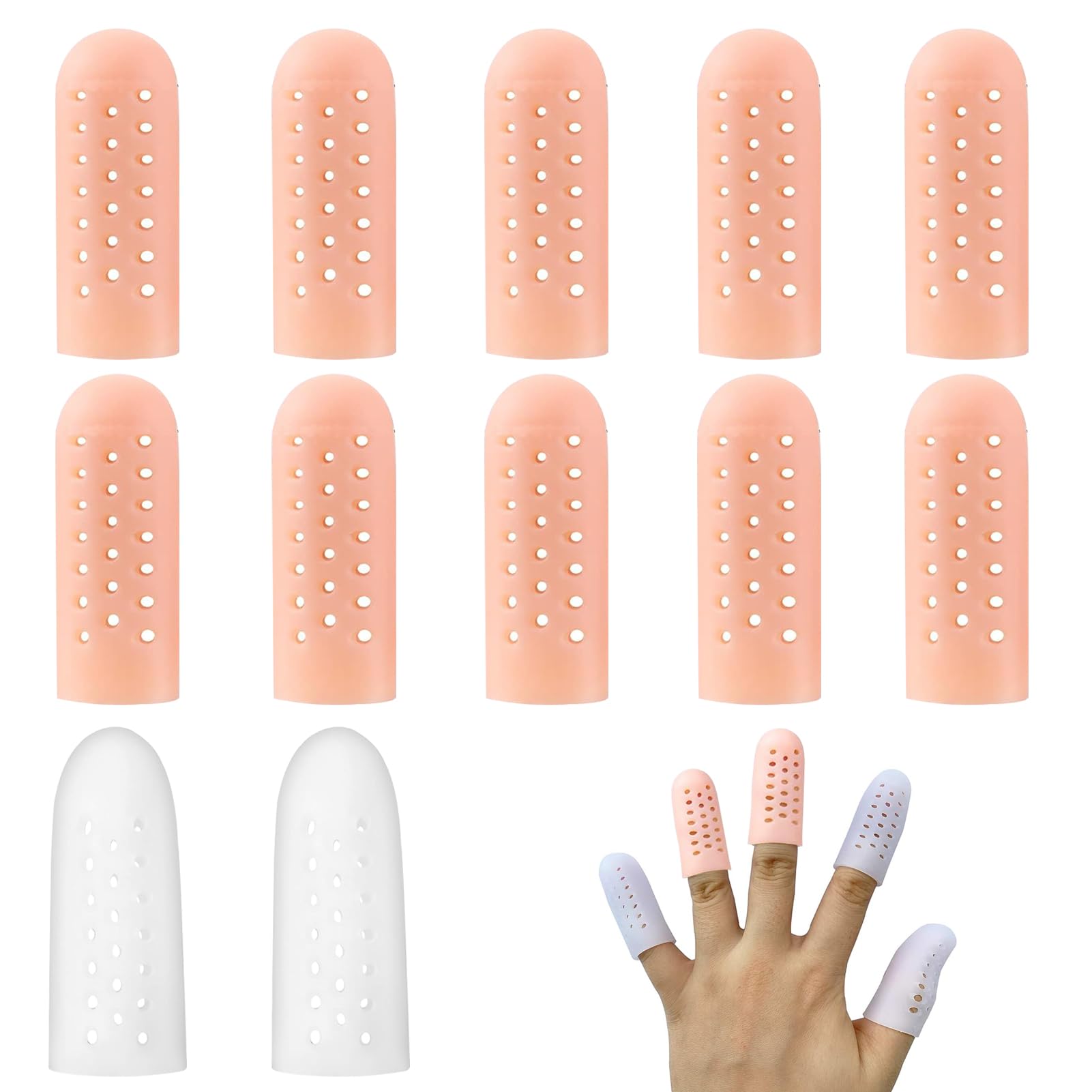 5 Ditali In Silicone Protettivi - Per Contare Soldi, Cucito, Scrivere - Foto 13