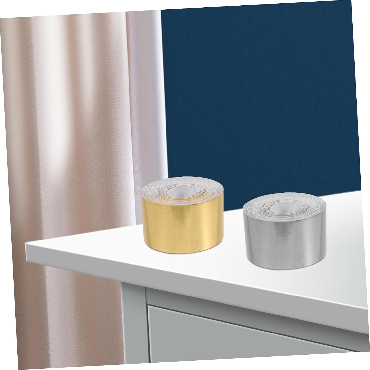 Kitchen Caulk Tape 2 Rolls PVC Faux Stainless Steel Finish