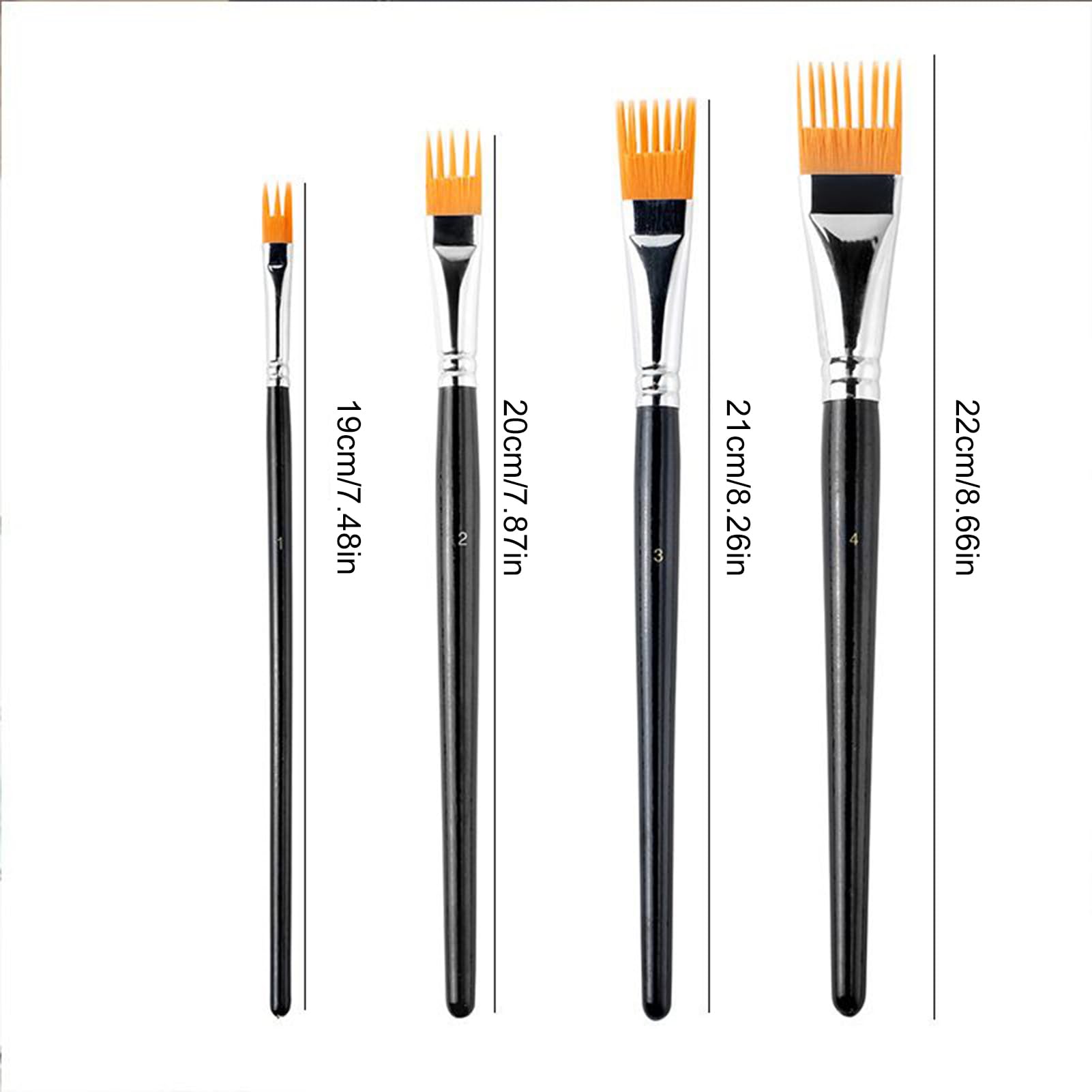 Pinceles de Pintura para Artistas, 4 bolígrafos ergonómicos | mango ergonómico, para manualidades, para niños, aula, colorear, adultos, manualidades y dibujo