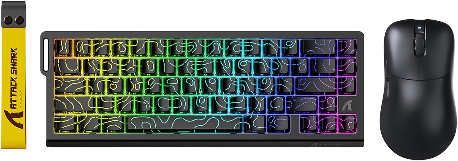 ATTACK SHARK X68 HE+V2 AIR 8KHz Magnetic Gaming Keyboard & Mouse Combo