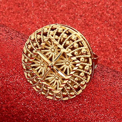 Ethiopian Wedding Ring for Women Gold Color Ring Eritrea Africa Fashion Ring Middle East Jewelry3