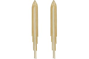 Exquisite Long Gold Statement Earrings: An Alluring Accessory for Women