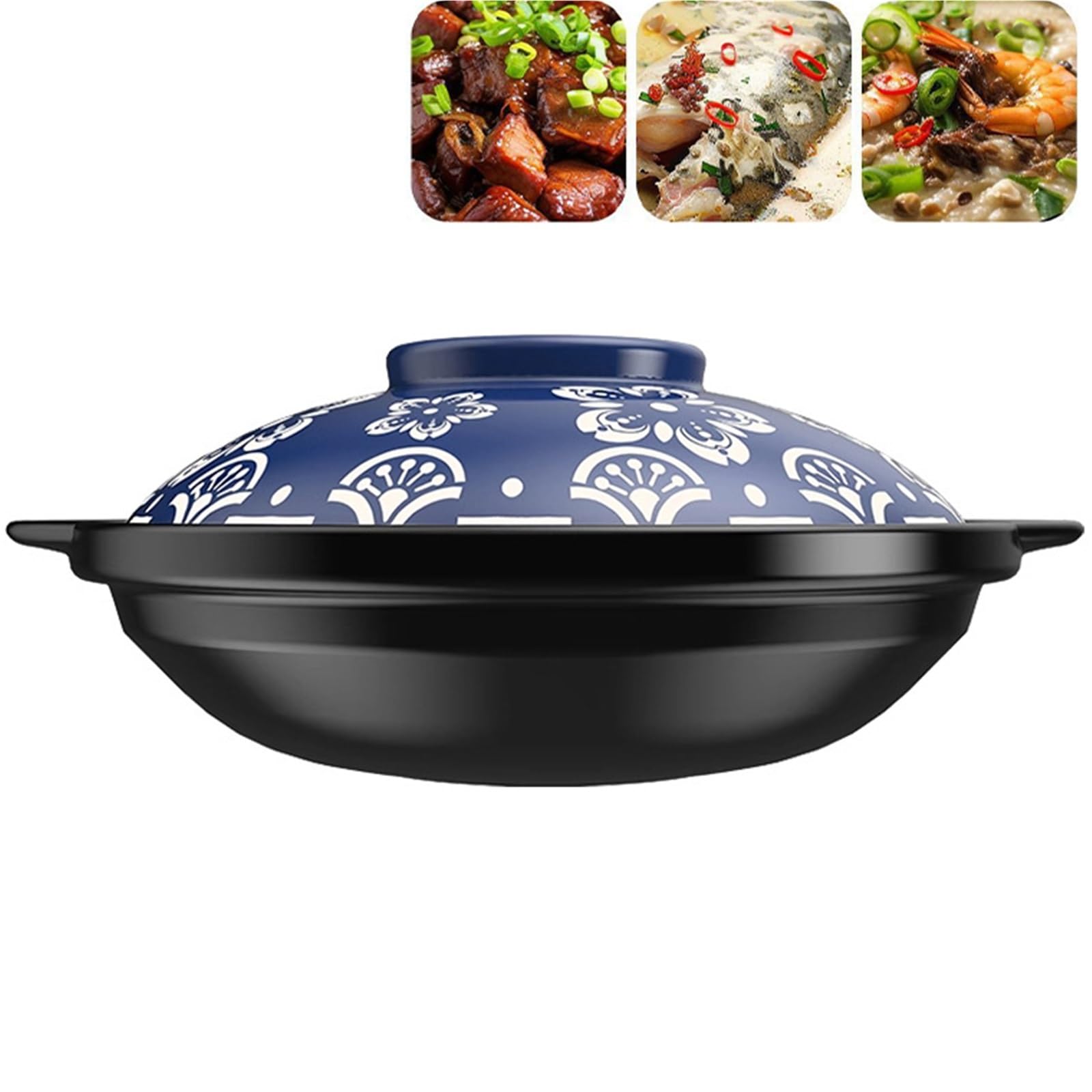 ceramic casserole, Crack-Proof Clay Pot for Home Kitchen, Multi-Use Stew for Soup Braising Porridge