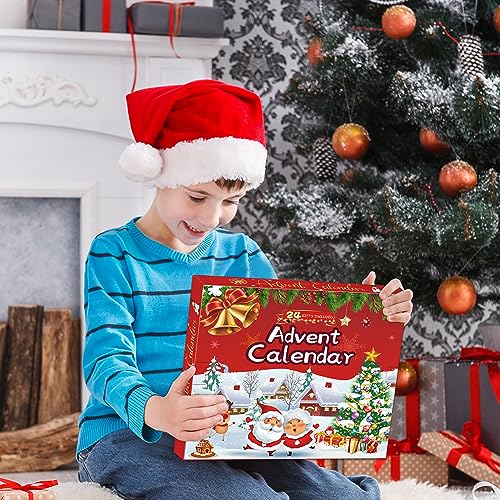 Christmas Advent Calendar 2025 - Countdown Calendar 24 Days with 8 Characters & 16 Creative Role Play Included, Kids Building Kit for Girls and Boys Ages 6 and Up, Surprise Gift for Kids