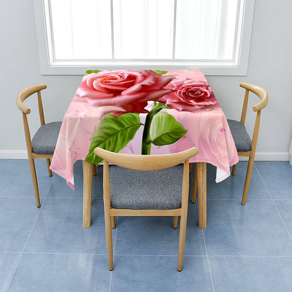 Hiser Tovaglia Rettangolare Antimacchia Cactus 3D: Impermeabile E Lavabile Per Tavolo Cucina - 90x90 Cm