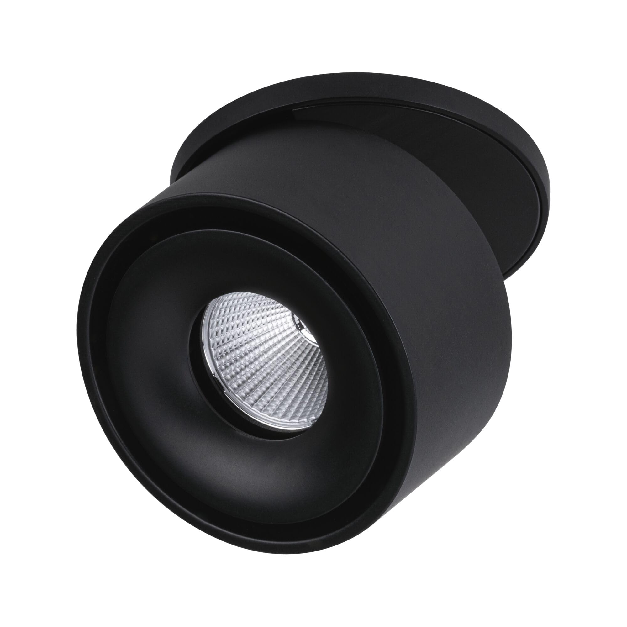 Paulmann 93370 Spot encastré LED Spircle 78 mm avec 1 ampoule de 8,0 W blanc chaud noir mat aluminium Système d'éclairage 3000 K