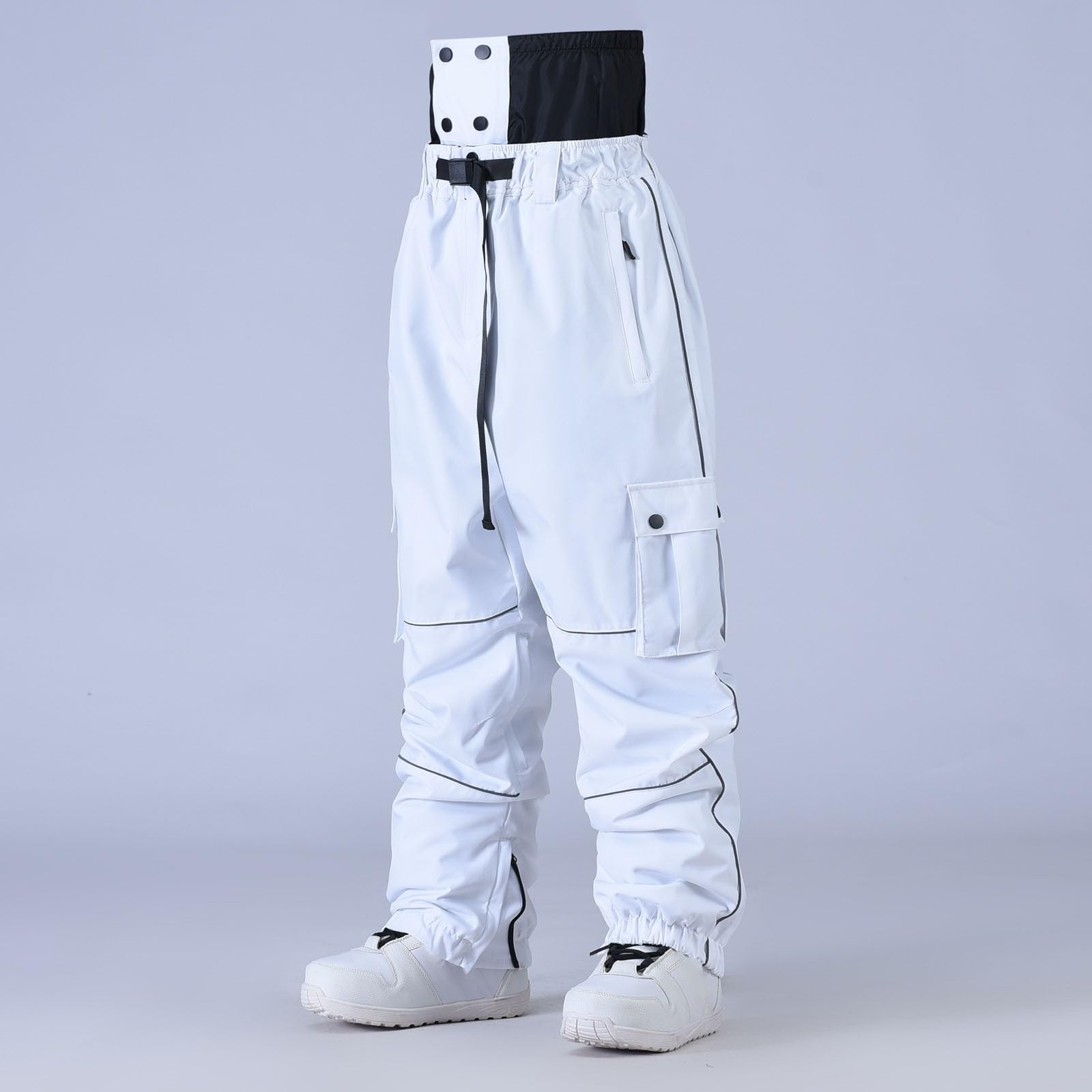 Generico Pantalone Sci Uomo Impermeabili Pantaloni Sci Caldo Baggy Snowboard Pants Tecnici Pantalone Neve Invernali Salopette Trekking