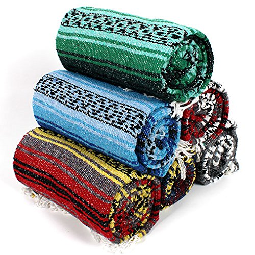 Sanyork (Tm) Wholesale Lot Falsa Blanket Twelve Pack for Resale Mexico Throw Yoga Mat Accessory Mexican *000011*