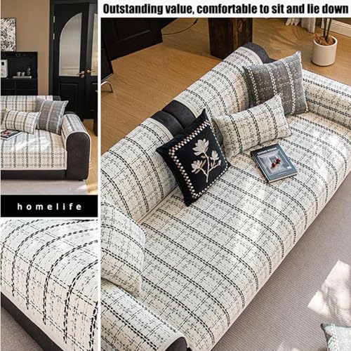 Housses de coussin de canapé sectionnel en chenille 3 places