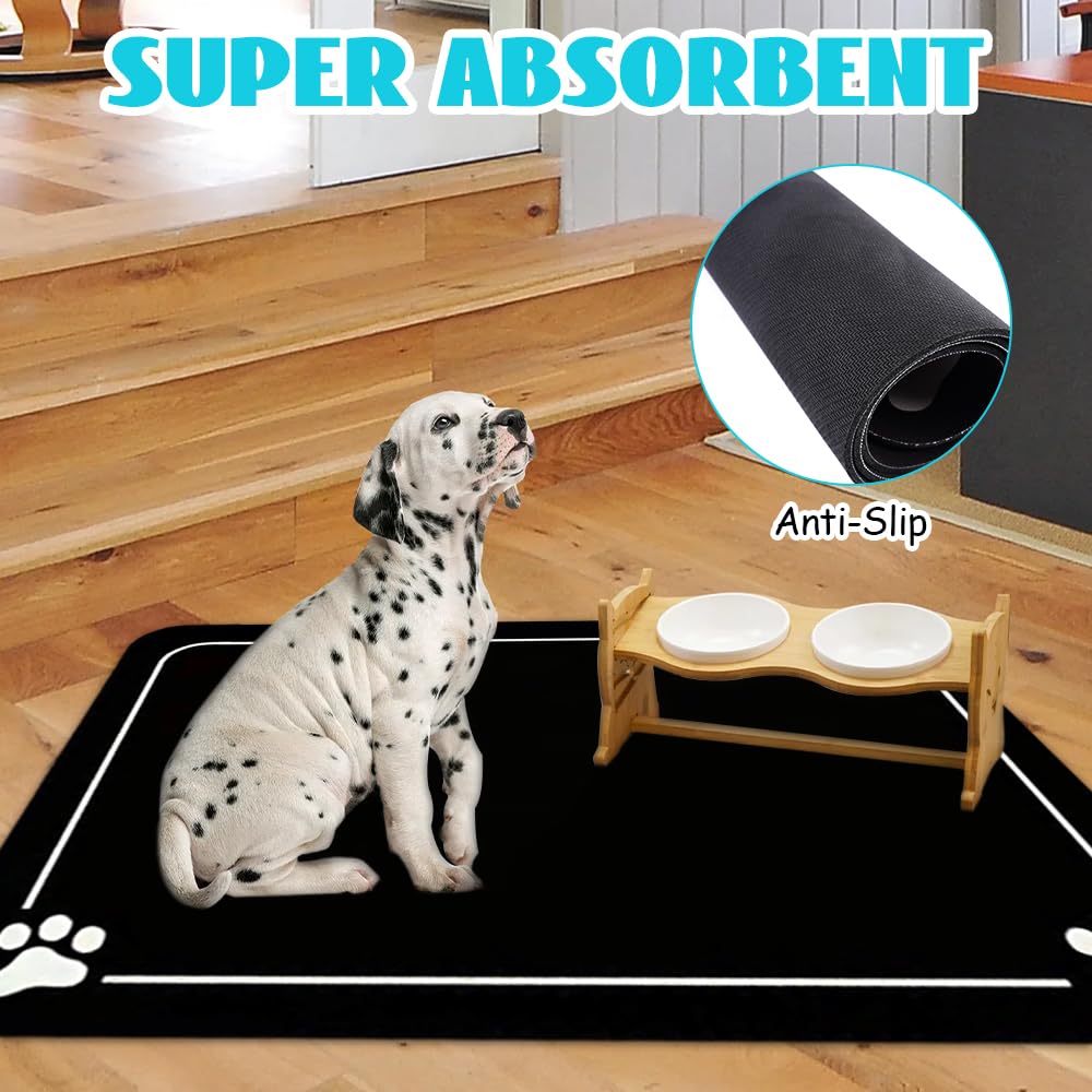 Alfombrilla Para Comedero De Mascotas - 60x40 Cm, De Tierra De Diatomeas, Absorbente Y Antideslizante