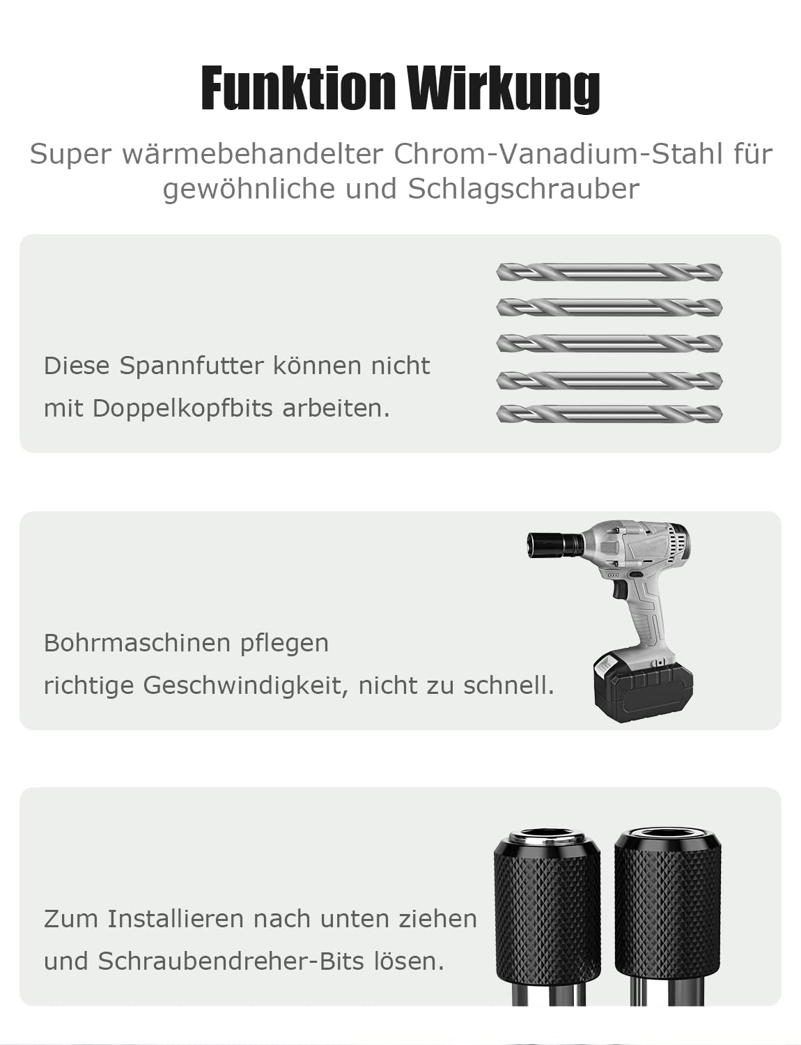 Kit 9 Porte-Embuts Magnétiques 1/4 60mm Changement Rapide - Compatible Makita Bosch Dewalt
