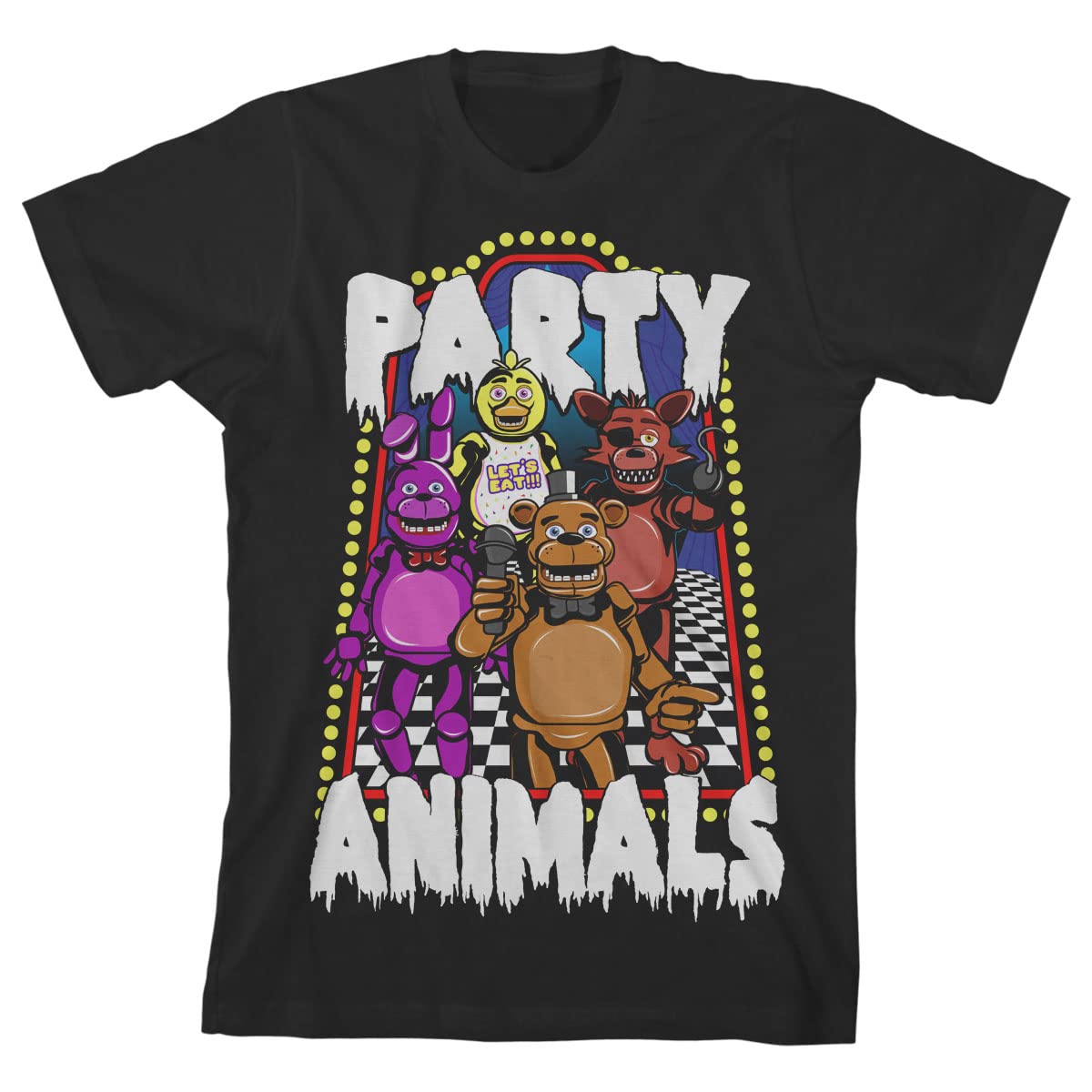 Five Nights at Freddy's Party Animals Boy's Charcoal Heather T-Shirt