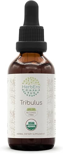 Tribulus B60 USDA - Tintura orgánica Extracto sin alcohol, gotas de hierbas de alta potencia Tribulus orgánico certificado (Tribulus terrestris)