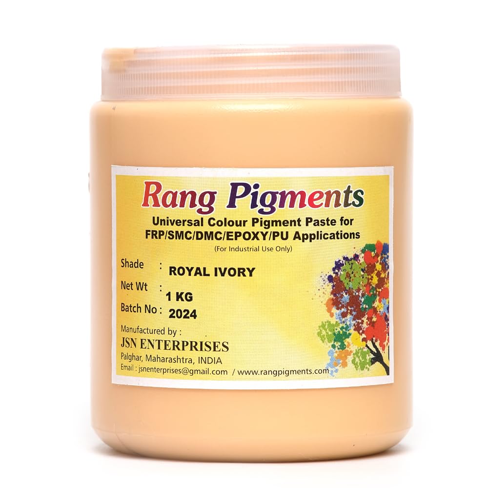 I Pigment Paste For Epoxy Applications I Ideal For Epoxy Art l Shade ROYAL IVORY 1 KG-image-44