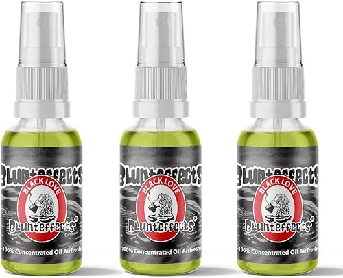 Blunteffects Blunt Effects - Ambientador 100% concentrado para cochehogar en aerosol neutralizante (paquete de 3) elige el aroma (Black Love)