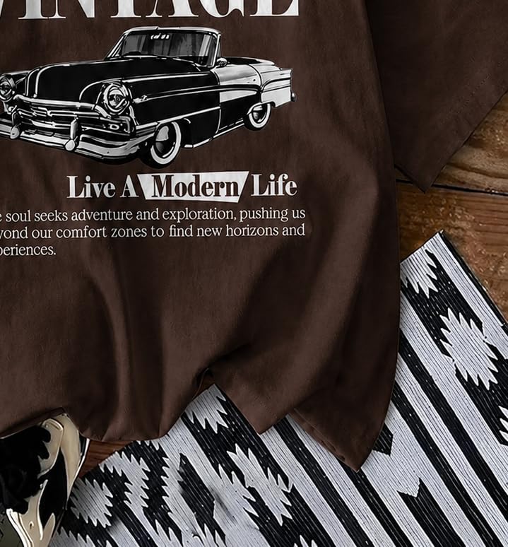 Image of Jawdrobe Cotton Blend Oversized Fit Half Sleeve Printed Round Neck T-Shirt for Women | Aesthetic Summer Wear
