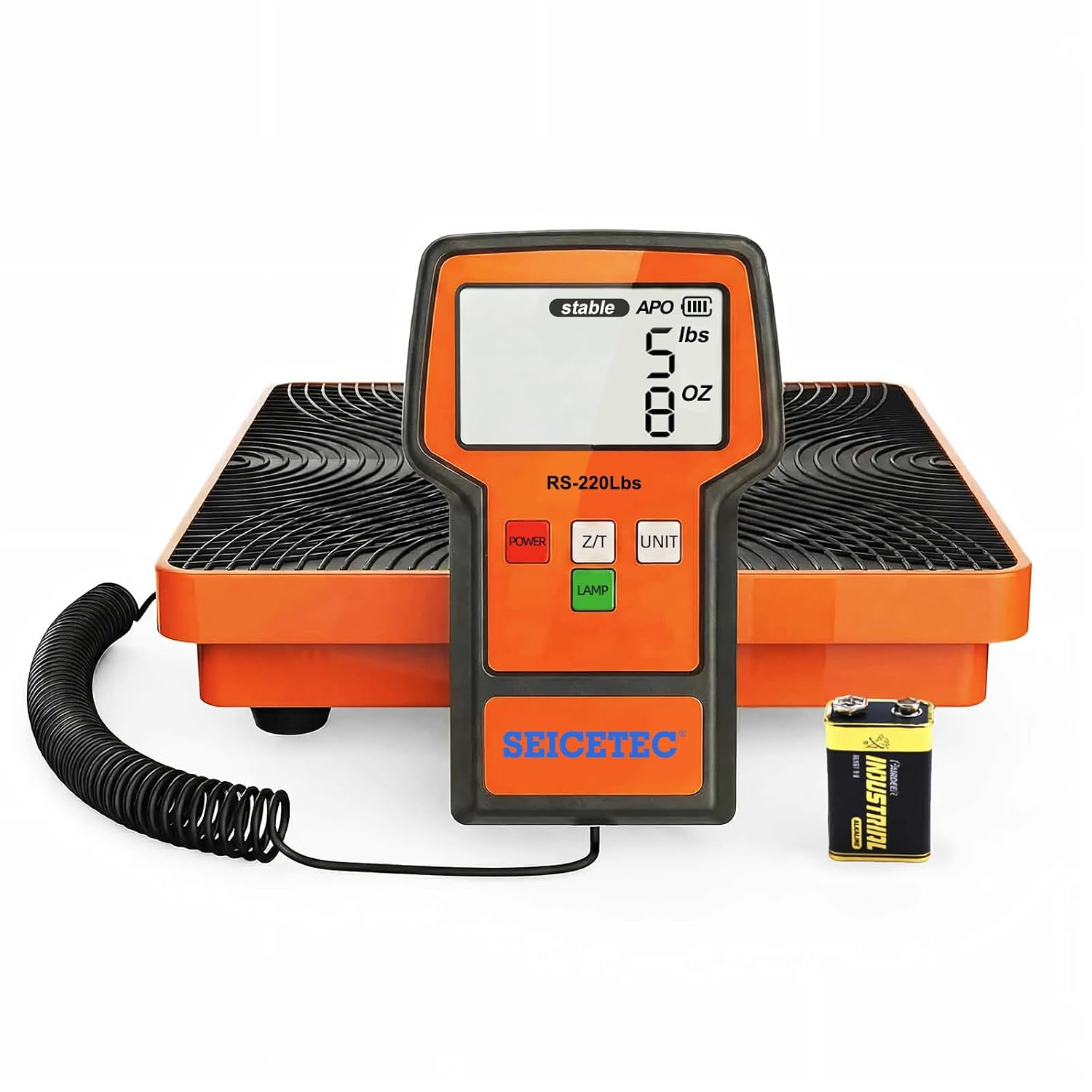 Báscula para Refrigerante 220 LBS, Alta Precisión ±0.05%, Plataforma de Aluminio