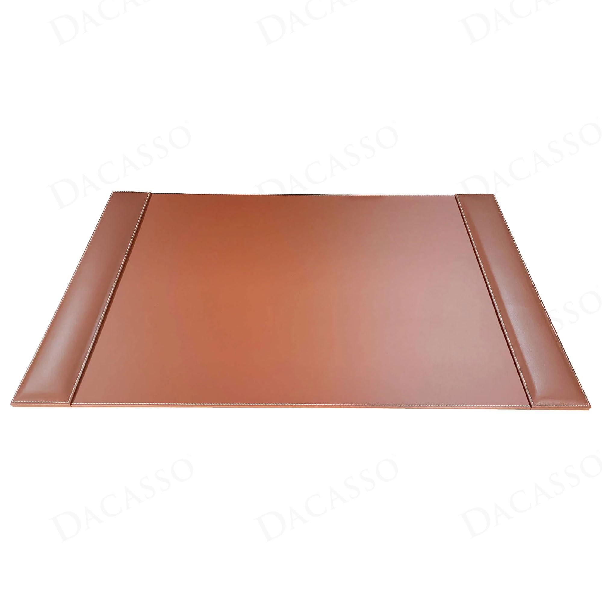 Dacasso PR-3202 Sous-main de bureau rustique en cuir Marron 64 x 44 cm