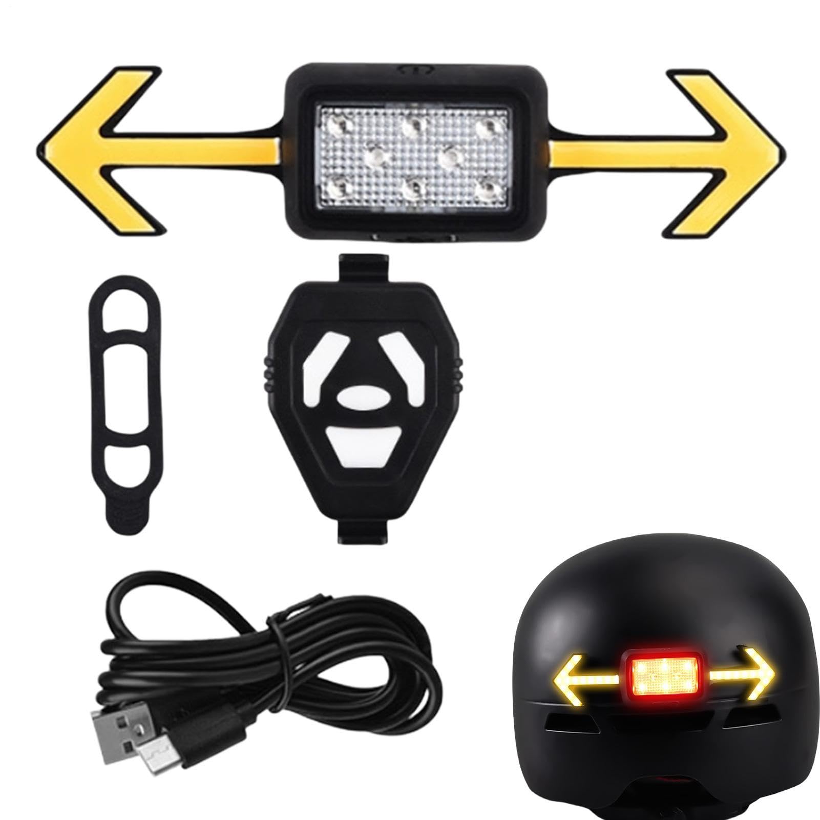 Wireless Turn Signals – Remote Control, Waterproof Warning Lights, 5 Lighting Modes Usb Rechargeable Flasher, 300mah Battery Indicator Module, Handlebar Mounted Trigger | For Daily Commuting Use