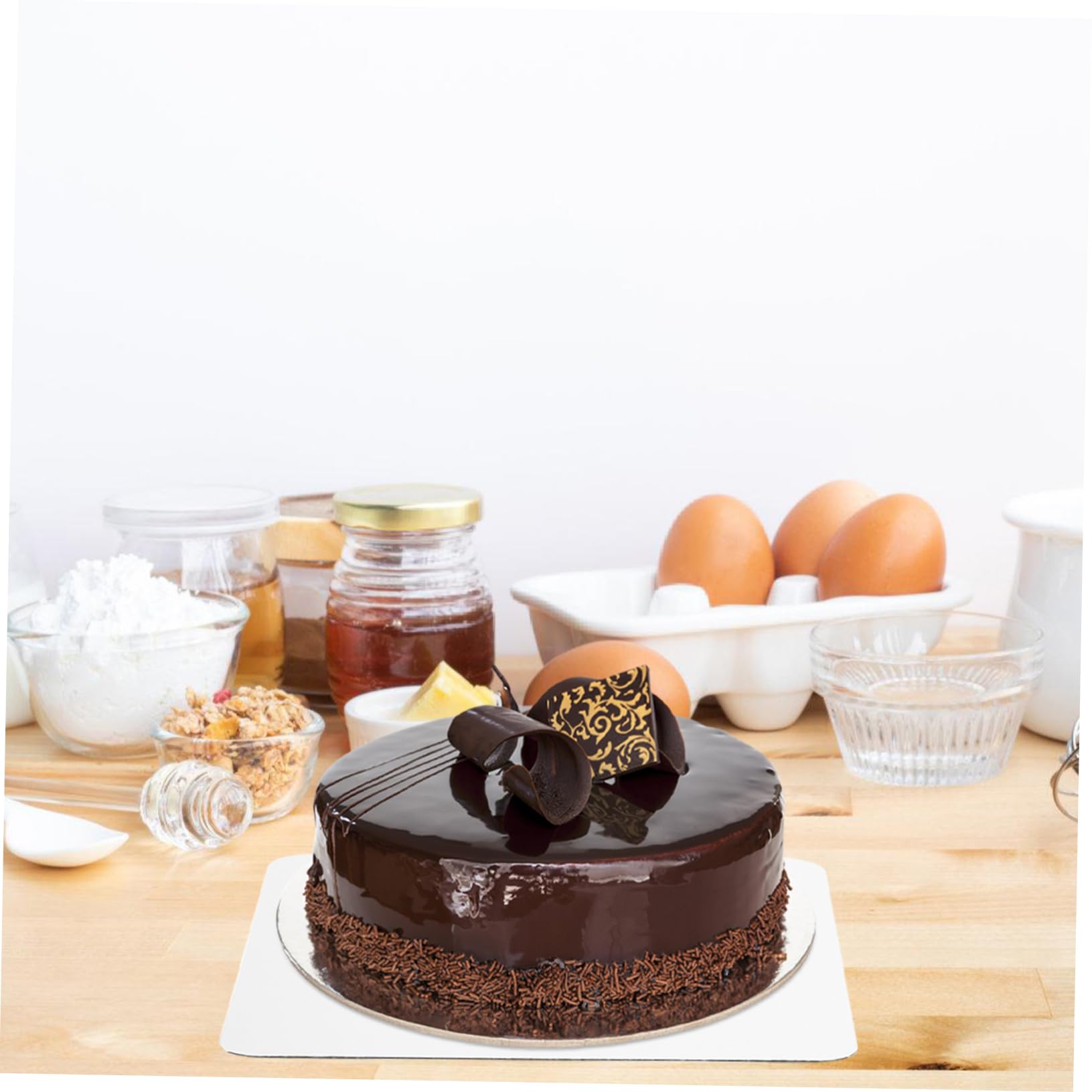 UPKOCH Tablero De Pastel Cuadrado De Base De Tarta Reutilizable para Bodas Y Fiestas Soporte para Pasteles De Limpiar 25 Piezas X 5
