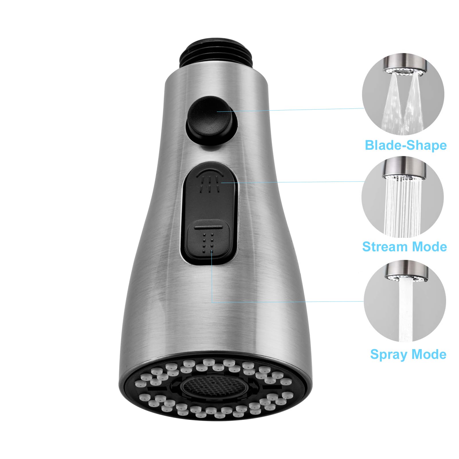 Tête De Pulvérisation De Robinet D'évier De Cuisine à 2 Fonctions - Tête De Pulvérisation Extractible De Rechange - Connecteur Mâle G1/2 Ou 13/16 Pouces - Non Universel - Tête De Pulvérisation