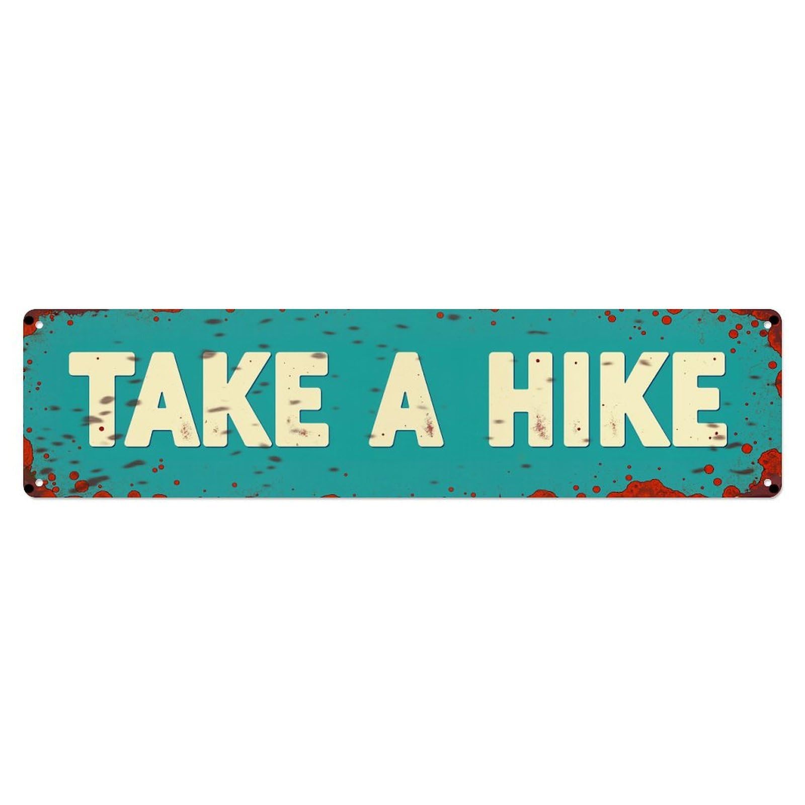 Jdyaojiesheng Vintage Take A Hike Sign Pattern Tin Sign Retro Metal Wall Decor Metal Poster, Home Bar Garage Farmhouse Cafe Wall Art Decoration 4X16inch