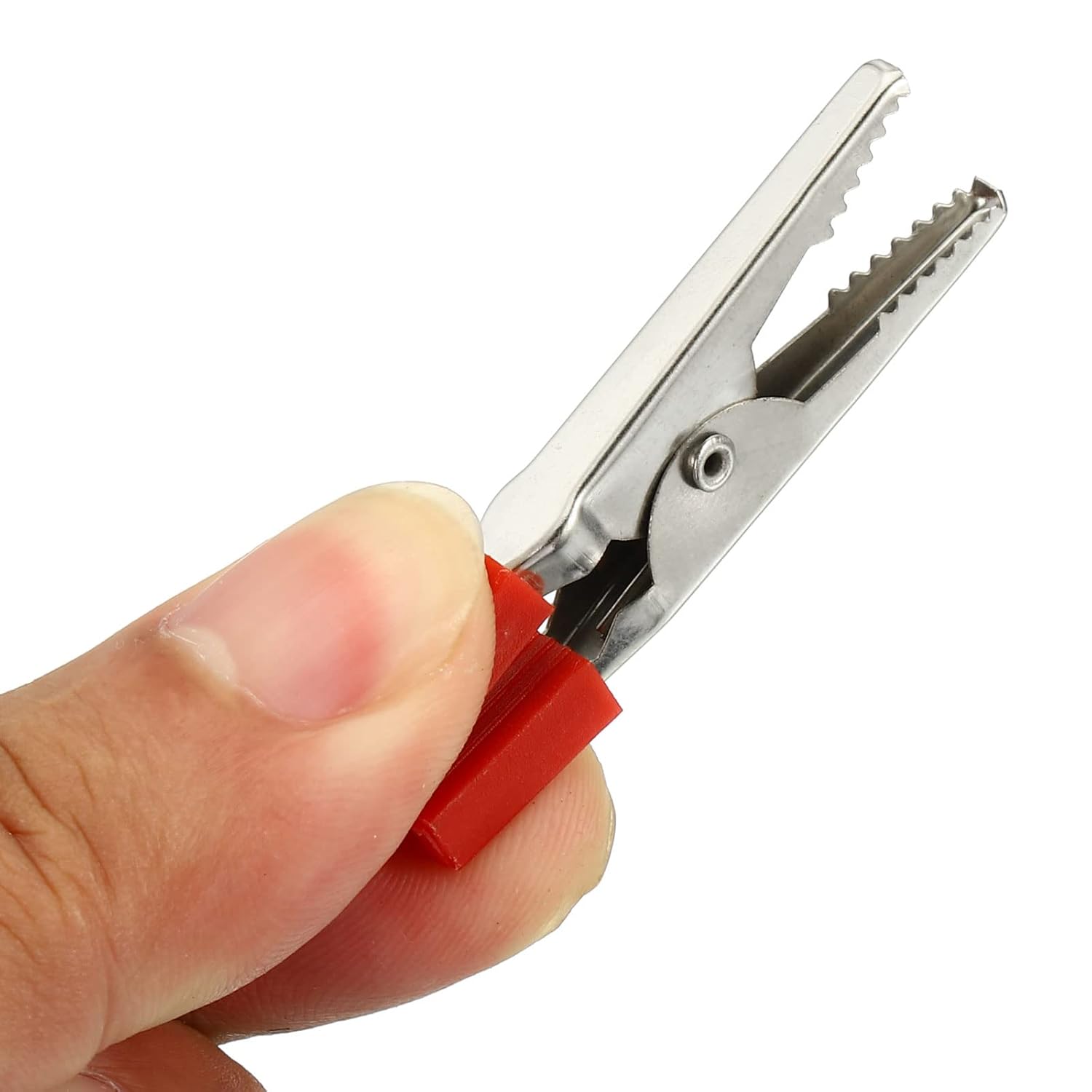 YOKIVE 4 Pair Alligator Clips, Laboratory Test Probe | Connecting Wires, Great for Electric Test (Black, Red, Silver, 2 -Inch)