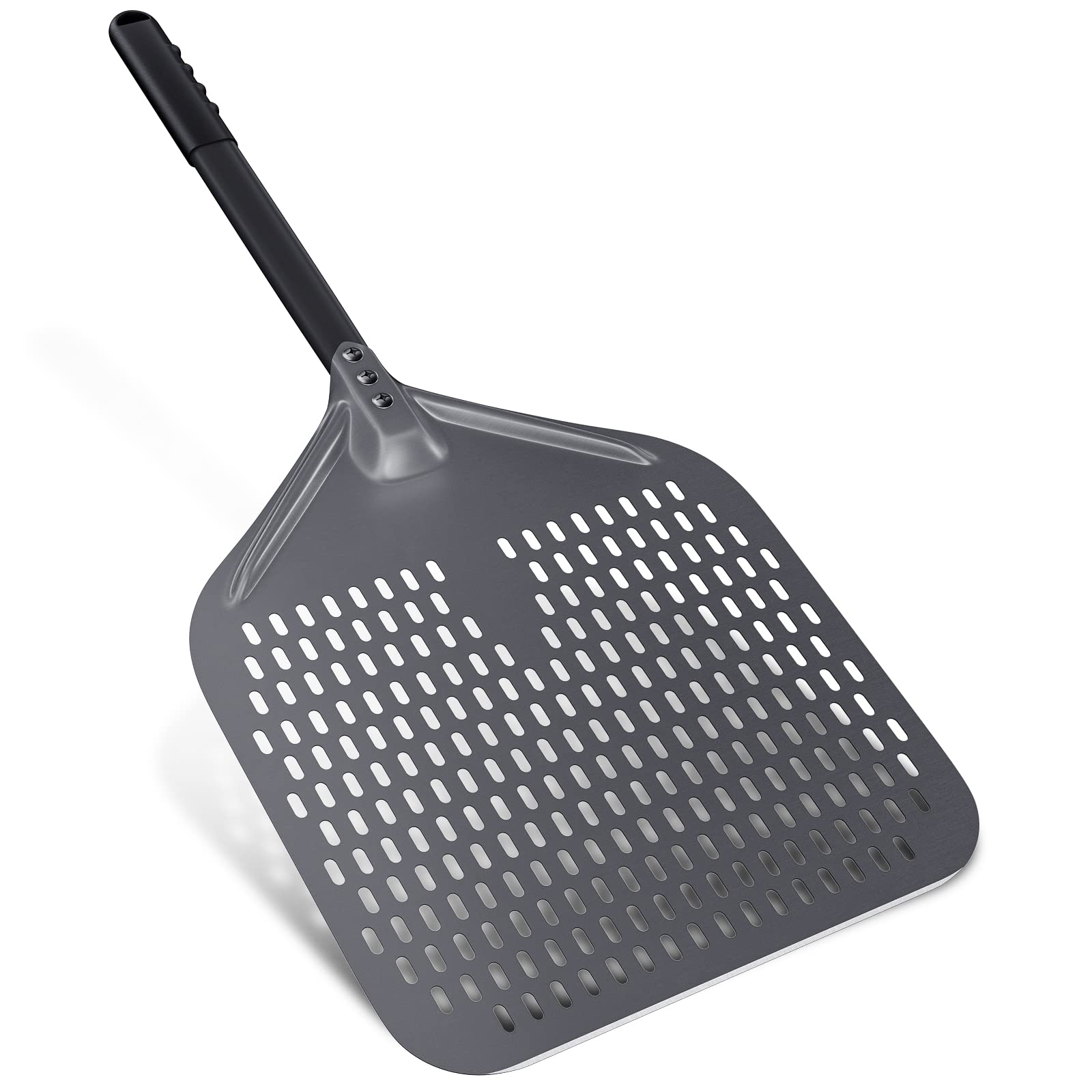 Pala per pizza perforata, 33 x 38,1 cm, professionale in alluminio anodizzato, spatola per pizza commerciale, 76,2 cm