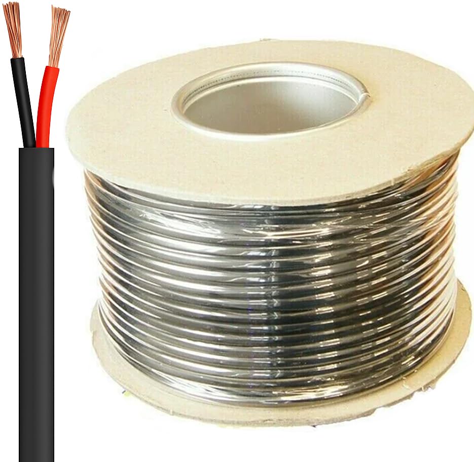 Twin 2 Core Cable for 12V/24V – Thin Wall Wire – 0.5mm² to 3.0mm² – 11A to 33A Rated – Automotive & Marine – Red & Black – 5m to 100m (21 amps 1.5 mm², 30 Meter)
